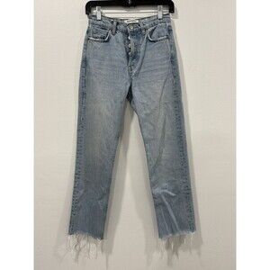Reformation Jeans Cynthia High Rise Straight Cropped Jeans Sz 23x27